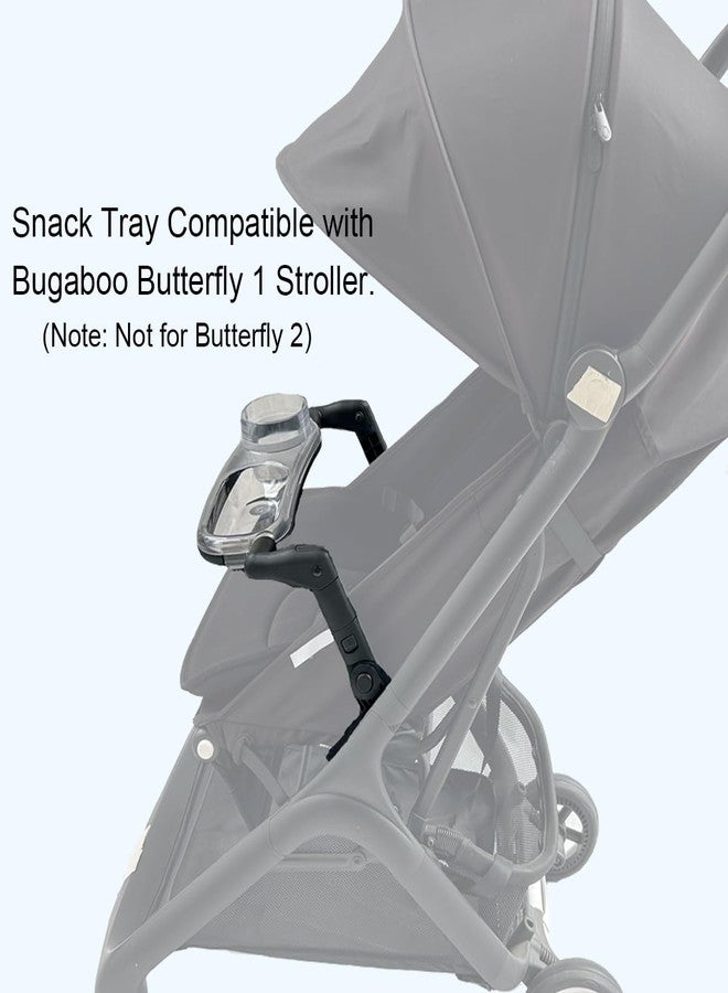 Feliliber Snack Tray Compatible with Bugaboo Butterfly 1 Stroller, Transparent Tray Detachabl to Clean, Quick Install, Folds with Stroller - Image 2