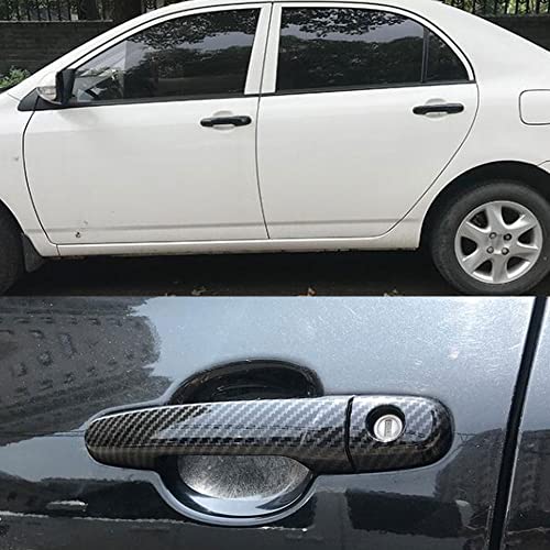SZFKACCESS for 2003 2004 2005 2006 2007 2008 2009 2010-2013 Toyota Corolla Sedan Door Handle Covers Trims Accessories Carbon Fiber ABS - Image 2