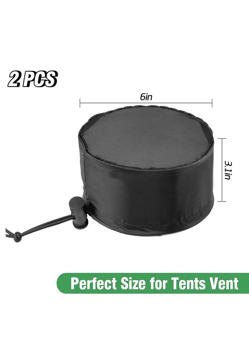 SYOSI - 2 Pack Grow Tents Vent Cover, 6In15cm Duct Filter Vent Cover with Elastic Band and Fixed Buckle to Dust Proof for Plant Grow Vent Indoor Greenhouse Plant Netting - Image 1