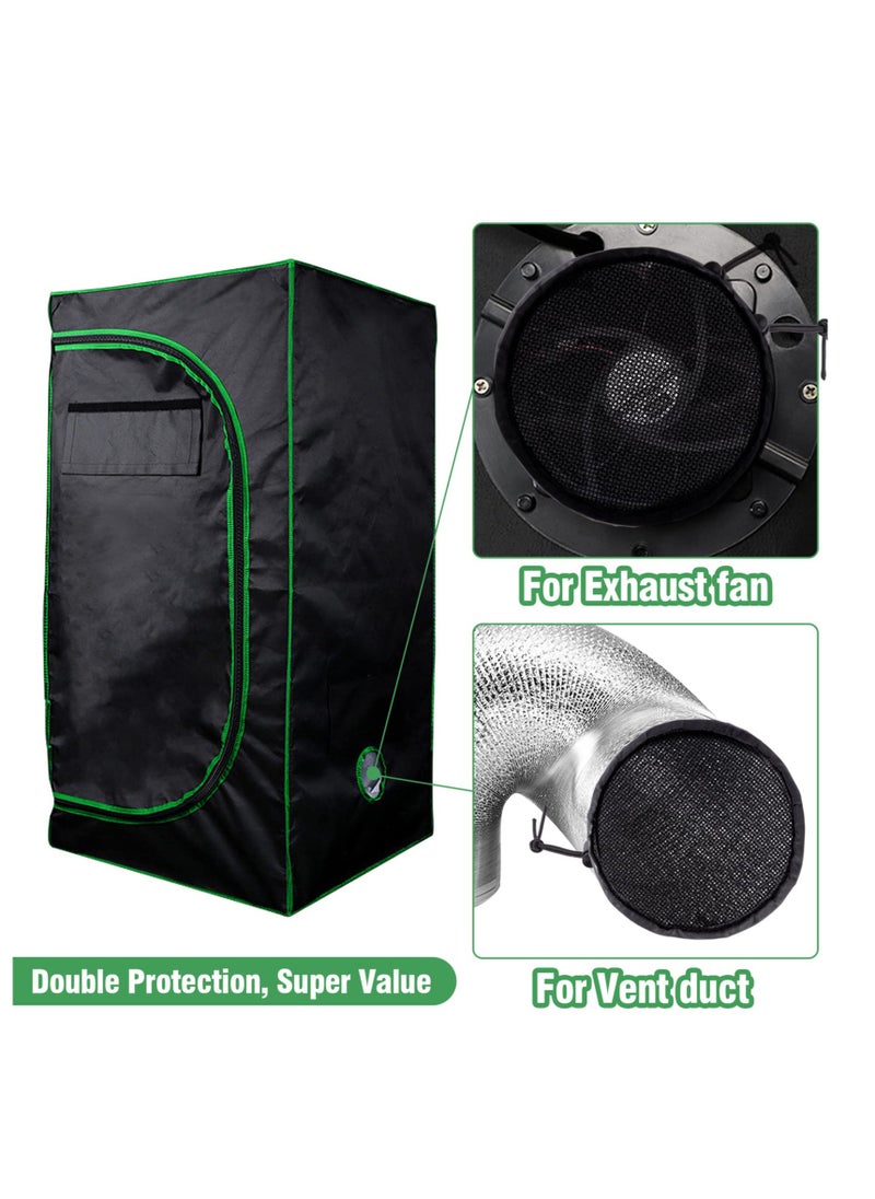 SYOSI - 2 Pack Grow Tents Vent Cover, 6In15cm Duct Filter Vent Cover with Elastic Band and Fixed Buckle to Dust Proof for Plant Grow Vent Indoor Greenhouse Plant Netting - Image 1