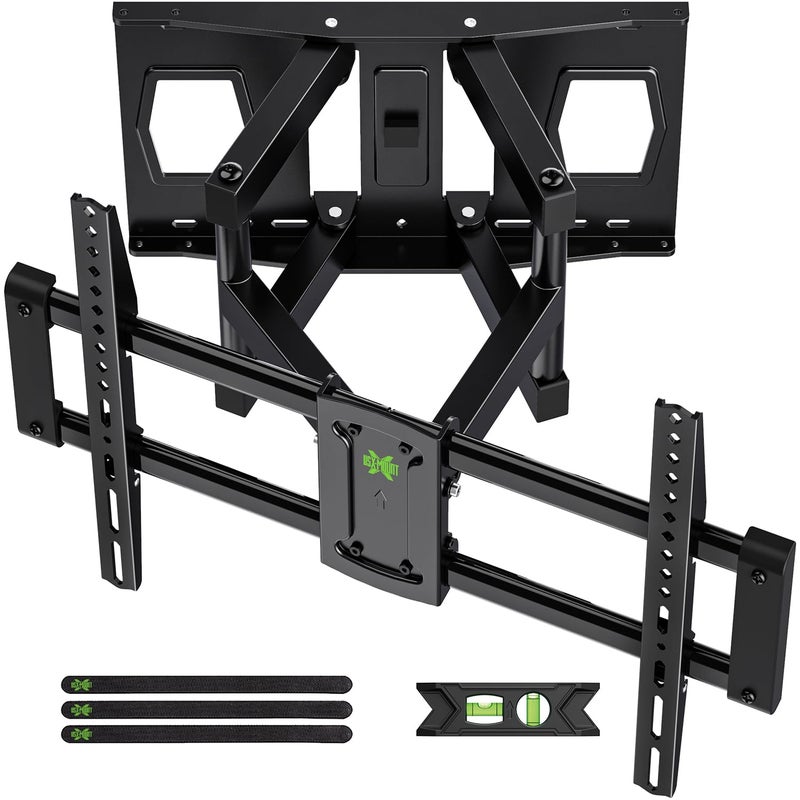 USX MOUNT Full Motion Mount, USX MOUNT UL Listed TV Wall Mount for Most 42-84 inch TVs, Holds up to 120lbs, Max VESA 600x400mm, Swivel TV Bracket with Dual Articulating Arms Tilt Rotation Fits 16" Wood Stud - Image 1