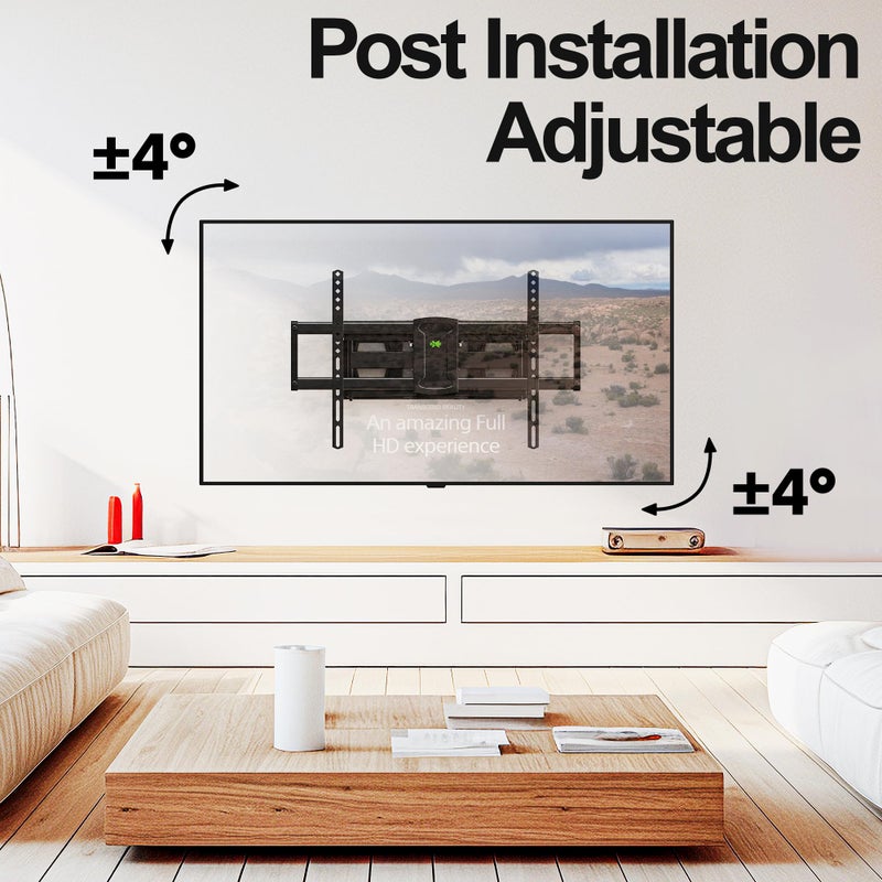 USX MOUNT Full Motion Mount, USX MOUNT UL Listed TV Wall Mount for Most 42-84 inch TVs, Holds up to 120lbs, Max VESA 600x400mm, Swivel TV Bracket with Dual Articulating Arms Tilt Rotation Fits 16" Wood Stud - Image 4
