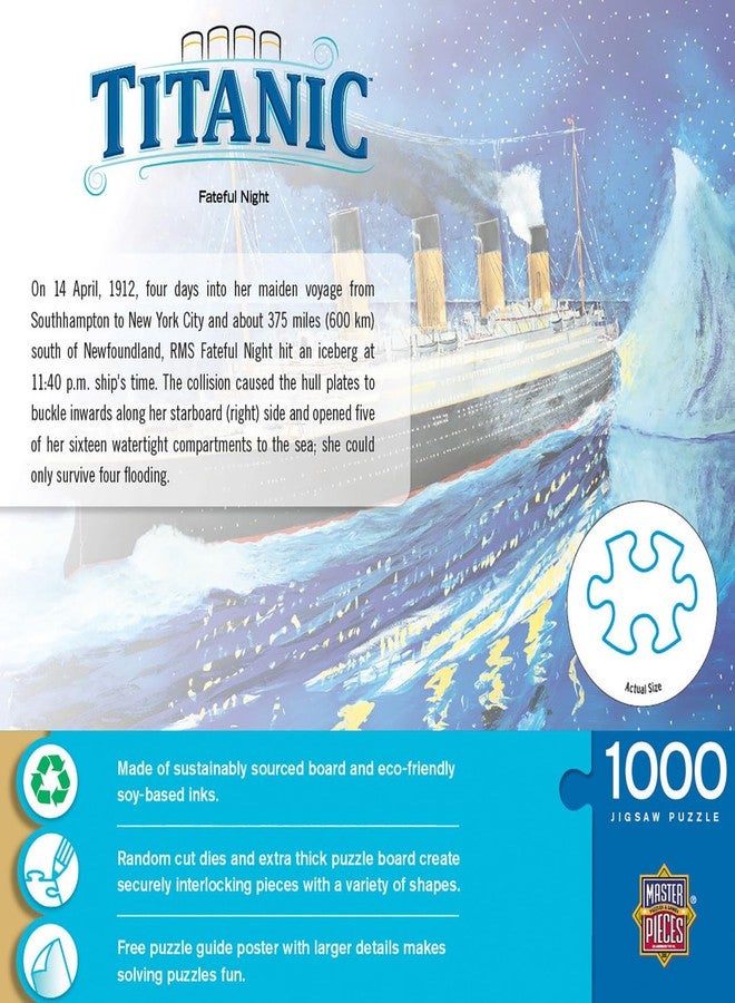 MasterPieces 1000 Piece Jigsaw Puzzle for Adults, Family, Or Youth - Titanic Fateful Night - 19.25"x26.75" - Image 3