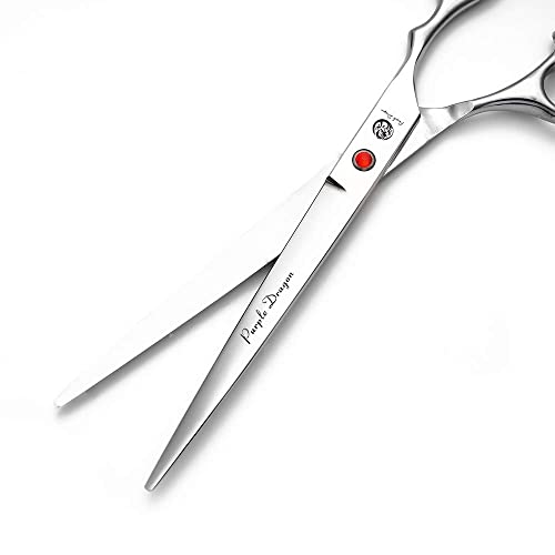 Purple Dragon 4“/5"/5.5"/6"/6.5"/7"/7.5"/8"/9"/10" Sharp Edge Salon Hair Cutting Shears - Pet/Dog Grooming Scissors with Bag - Perfect for Barber or Pet Groomer - Image 3