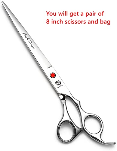 Purple Dragon 4“/5"/5.5"/6"/6.5"/7"/7.5"/8"/9"/10" Sharp Edge Salon Hair Cutting Shears - Pet/Dog Grooming Scissors with Bag - Perfect for Barber or Pet Groomer - Image 2