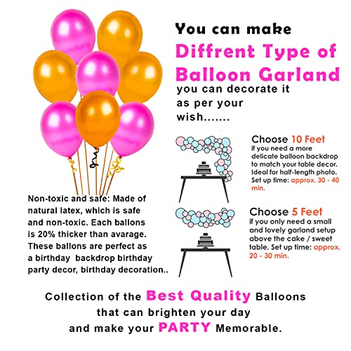 Party Propz 14th Birthday Girl Pink Combo Banner (cardstock) Balloon and Number 14 Foil Balloon 23Pcs for Kids Birthday Decoration - Image 3