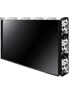 HomeStore-YEP HomeStoreYEP Non woven Printed 55 Inches Led TV Cover with Transparent Polythene Layer Compatible for All Brands Every Models Green Flower Black  - Image 4