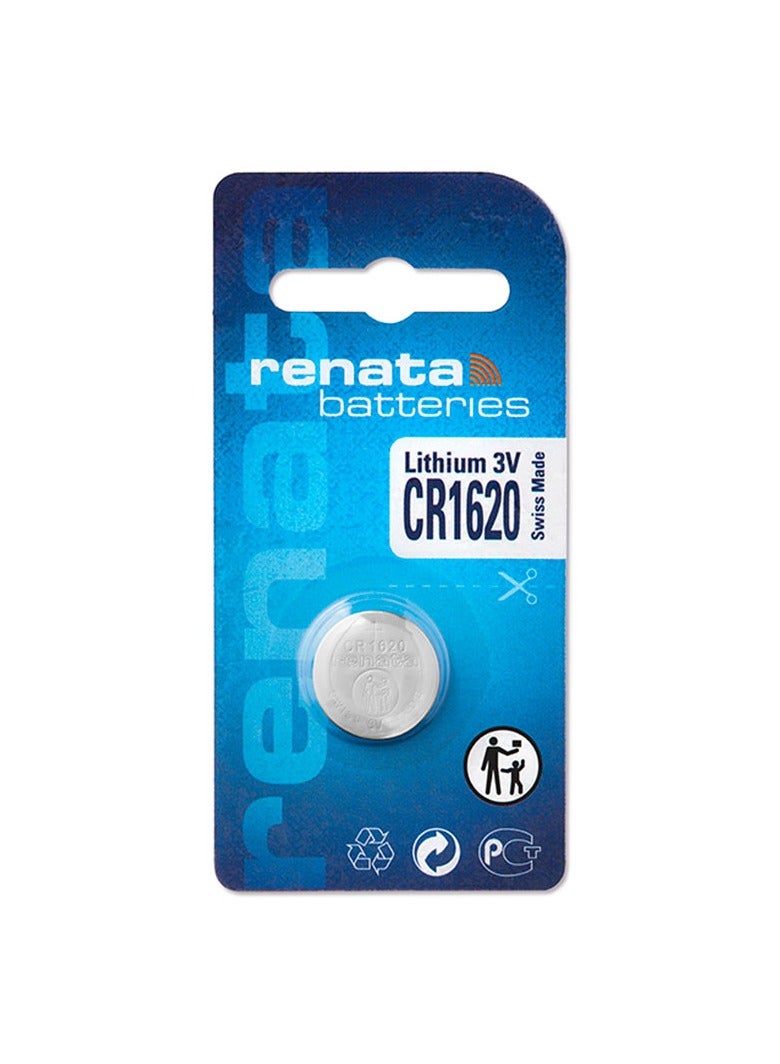 Renata 1-Piece Renata CR1620 Lithium 3V Swiss Made Battery - Image 1