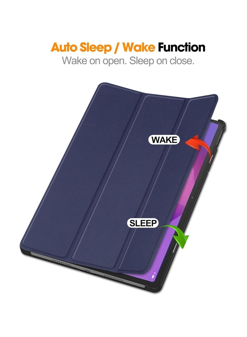 general Case compatible with Lenovo Idea Tab Pro 12.7-inch (2025) TB373FU smart flat panel case, lightweight three-fold PU leather case shock-proof protection case, with automatic wake up/sleep function - Image 2