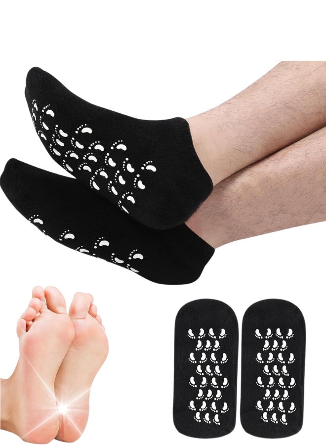 Moisturizing Gel Silicone Socks for Women – Intensive Foot Care for Dry Cracked Feet – Infused with Vitamin E, Jojoba Oil, Olive Oil, Rose Oil – Softening and Healing Cracked Heels – Spa Quality At-Home Foot Care Socks – Reusable Silicone Socks for Women – Self-Care Gift for Mom, Perfect for Mothers Day and Home Spa Treatments – Elastic Size Fits Most Adult Feet - Image 1