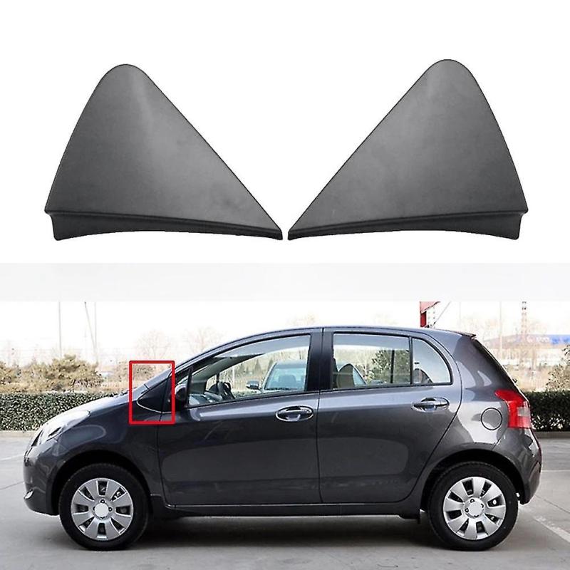 Car Window Cover Black Plastic Easy To Install Triple Cornered Cover for 2008-2012 Toyota Yaris - Brand New 2 Pieces Vehicle Protection - Image 2