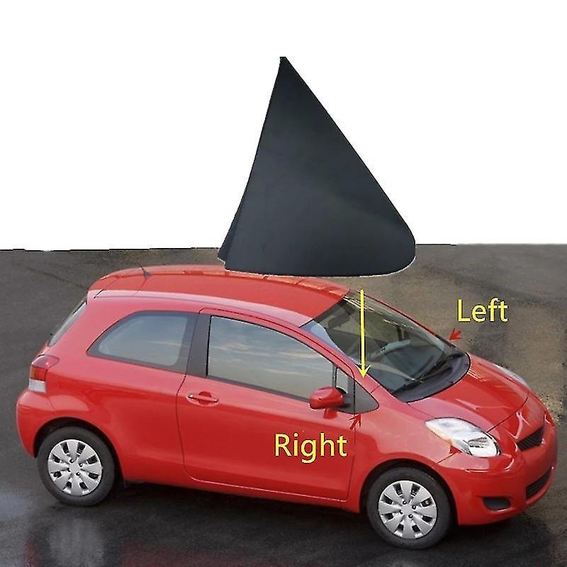 Car Window Cover Black Plastic Easy To Install Triple Cornered Cover for 2008-2012 Toyota Yaris - Brand New 2 Pieces Vehicle Protection - Image 3