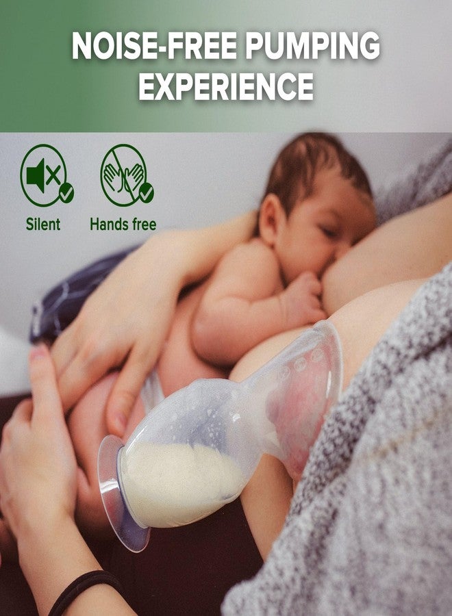 haakaa Manual Breast Pump & Silicone Cap Combo for Nursing Mom (Gray, 4oz. with Base) - Image 5