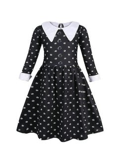 Brain Giggles Brain Giggles Wednesday Addams Costume Set  Black Dress with Bag Cosplay Outfit - Large  - Image 2