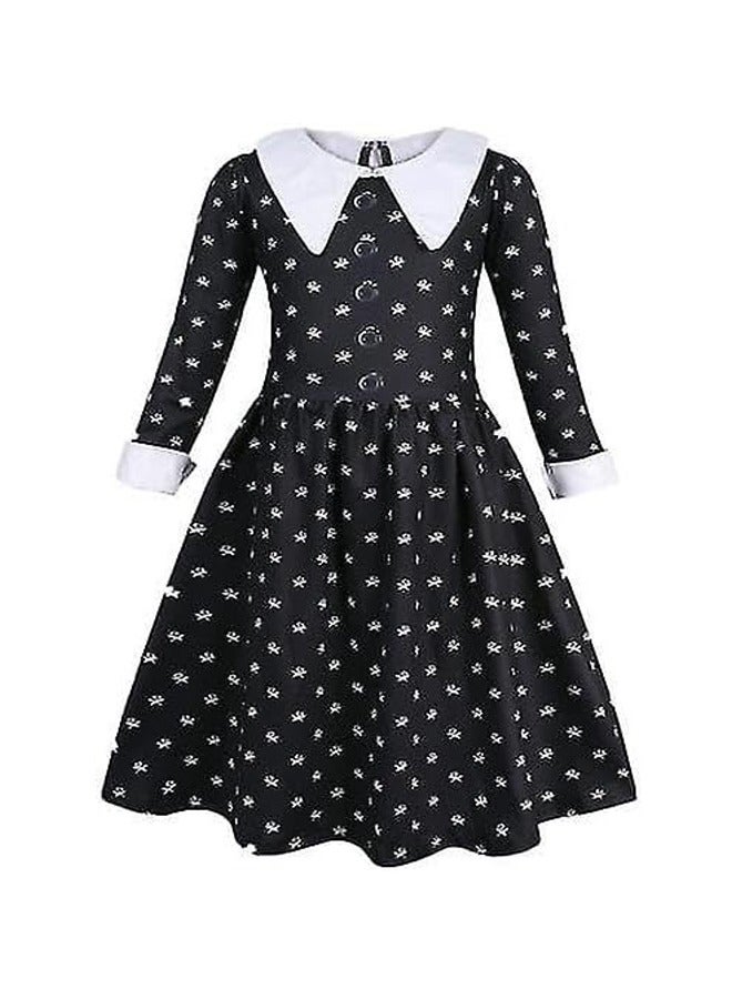 Brain Giggles Brain Giggles Wednesday Addams Costume Set  Black Dress with Bag Cosplay Outfit - Large  - Image 2
