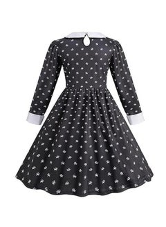 Brain Giggles Brain Giggles Wednesday Addams Costume Set  Black Dress with Bag Cosplay Outfit - Large  - Image 3