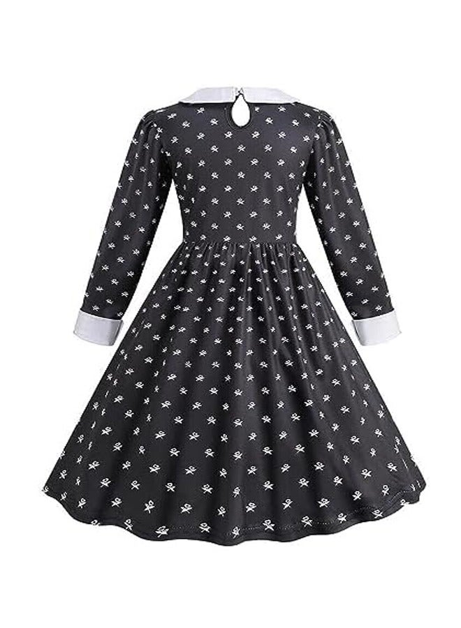 Brain Giggles Brain Giggles Wednesday Addams Costume Set  Black Dress with Bag Cosplay Outfit - Large  - Image 3