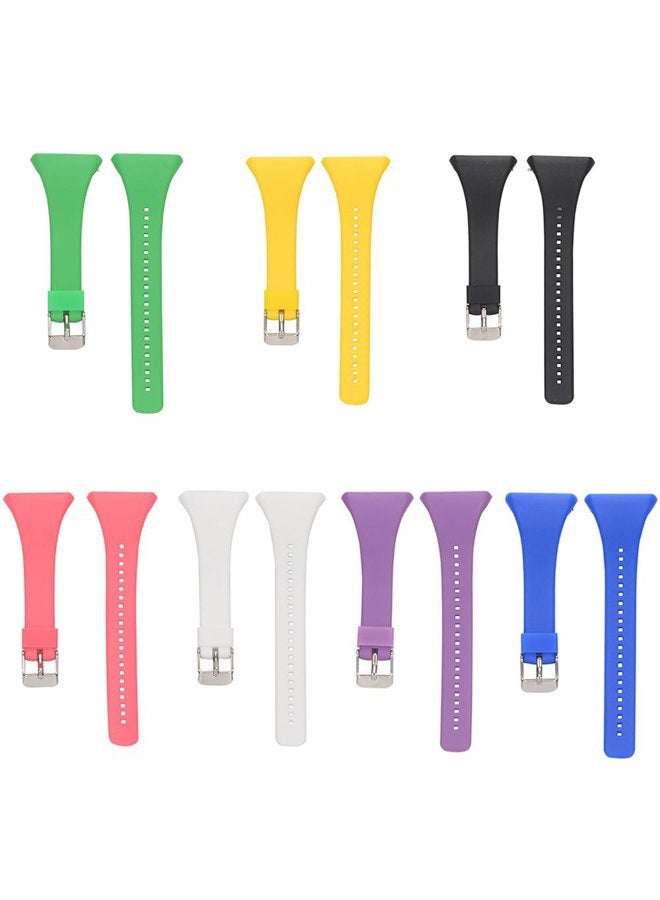 QGHXO (7pcs Bands) - Band for Polar FT4/FT7, Soft Adjustable Silicone Replacement Wrist Watch Band for Polar FT4/FT7 Watch - Image 2
