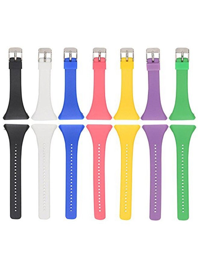 QGHXO (7pcs Bands) - Band for Polar FT4/FT7, Soft Adjustable Silicone Replacement Wrist Watch Band for Polar FT4/FT7 Watch - Image 1