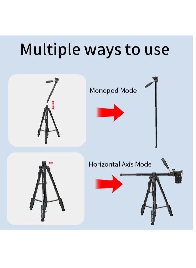 Jmary Generic KP2294 Rotatable Center Column Aluminum Alloy Stand Axis Horizontal Monopod Jmary Tripod for DSLR Camera - Image 2