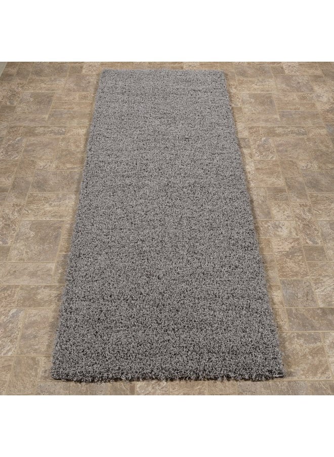 سويت هوم ستوريز - سجادة ناعمة من مجموعة Sweet Home Stores Cozy Shag Collection ذات الوبر الرمادي (2'0"X4'11") لغرفة المعيشة وغرفة النوم المعاصرة - Image 1