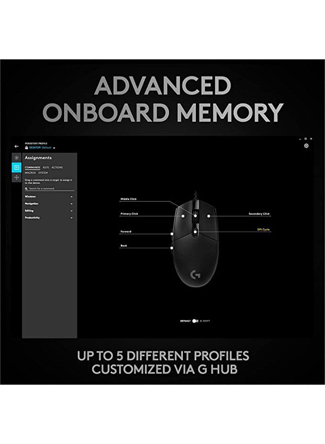 Logitech G PRO Wired Gamingmouse, Hero 25K Sensor, 25,600 Dpi, RGB, Ultra Lightweight, 6 ProgRAMmable Buttons, On-Board Memory, Built For Esports, PC/Mac - Image 4
