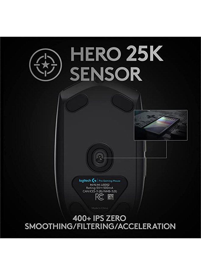 Logitech G PRO Wired Gamingmouse, Hero 25K Sensor, 25,600 Dpi, RGB, Ultra Lightweight, 6 ProgRAMmable Buttons, On-Board Memory, Built For Esports, PC/Mac - Image 2