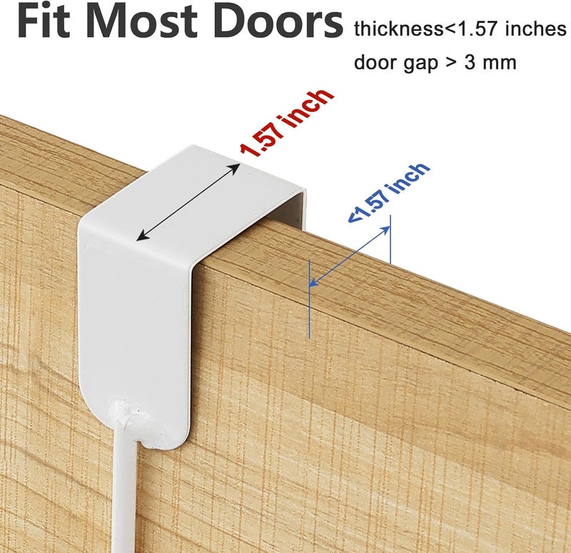 Keplrend Over The Door Towel Rack, No-Drill Door Towel Rack Holder, Space Saving Triple Over Door Towel Racks for Bathroom Door, Glass Shower Door - Image 4