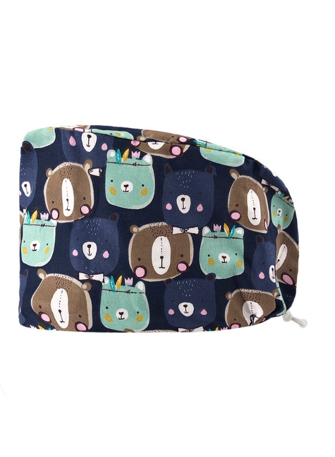 NIBEMINENT Soft Cotton Unisex Scrubs Cap Mens Scrubs Nursing Medical Surgical Caps Medical Uniforms Multicolour Printing Hospital Nurse Hat