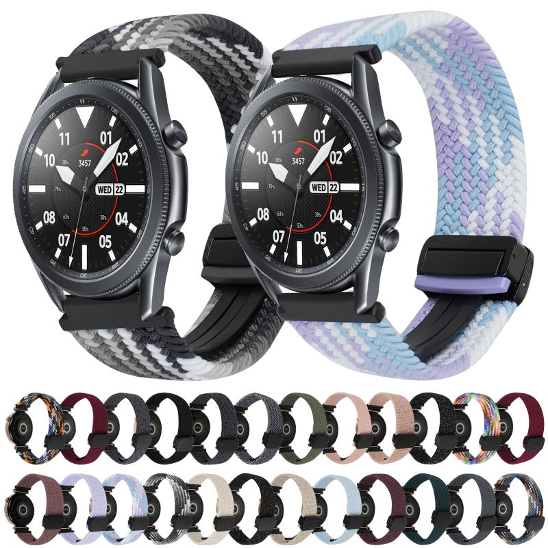 إيروريكس سوار ساعة سامسونج جالاكسي جير S3 كلاسيك 22 مم بإبزيم مغناطيسي مضفر (لون مموه) - Image 5