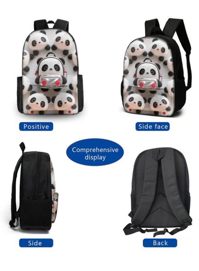 Bright Li Fire Unlock the fashion style of children's fun! Three-piece bag set, cartoon elements make children and teenagers super stylish (students, children, friends outings, mountain climbing, schooling, etc. are available) - 3  - Image 3