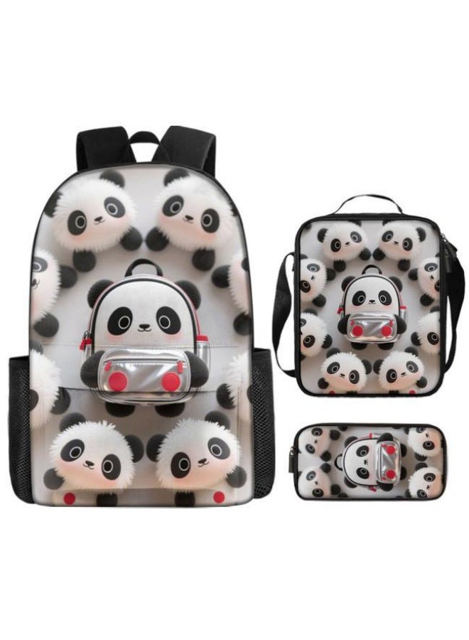 Bright Li Fire Unlock the fashion style of children's fun! Three-piece bag set, cartoon elements make children and teenagers super stylish (students, children, friends outings, mountain climbing, schooling, etc. are available) - 3  - Image 2