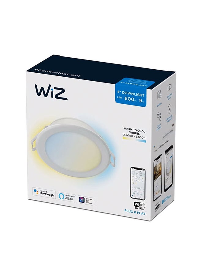 Wiz Smart Tunable White Recessed Downlight 4, 9W, Dimmable, Wi-Fi And Bluetooth, App And Voice Control - Image 5