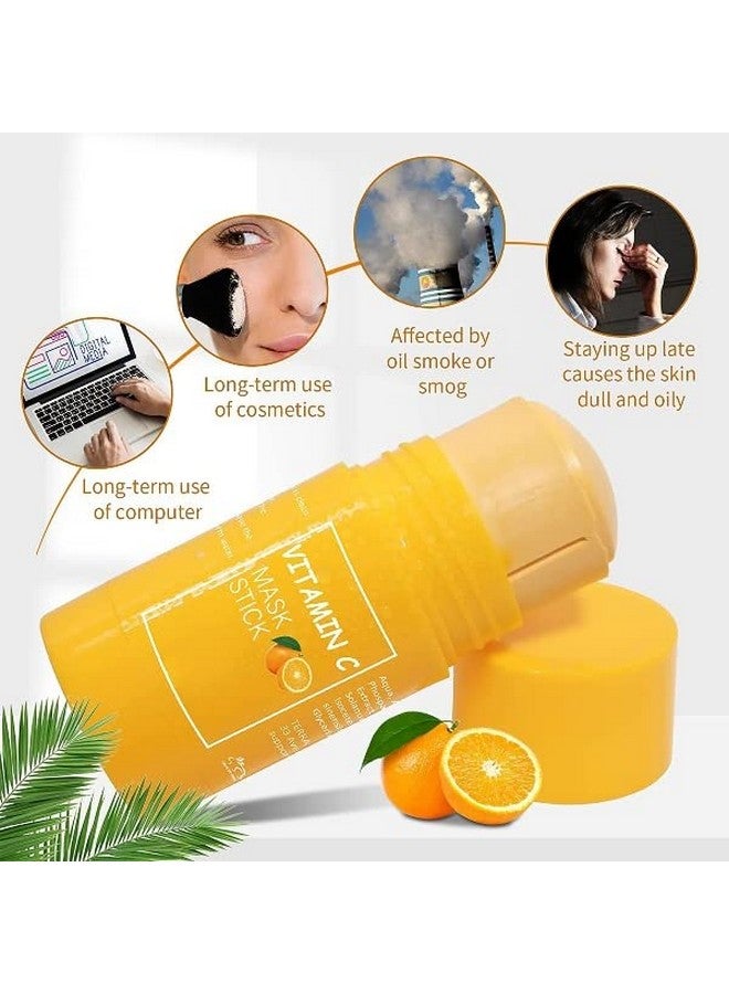 VBA Vitamin C and Turmeric Mask Stick for Face, Purifying Solid Vitamin C Clay Stick Mask For Blackhead Remove, Anti-Acne Oil Control & Clean Pores for All Skin Types Women and Men - Image 3
