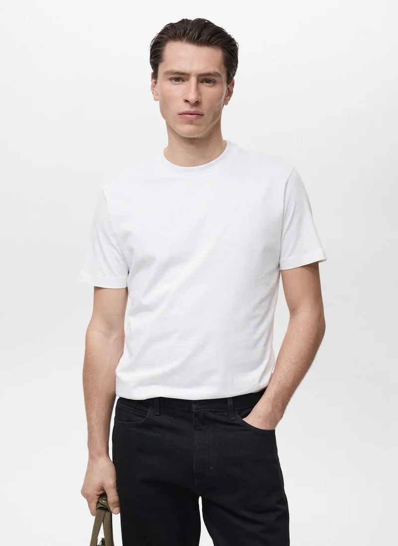 Mango Man cotton slim-fit t-shirt