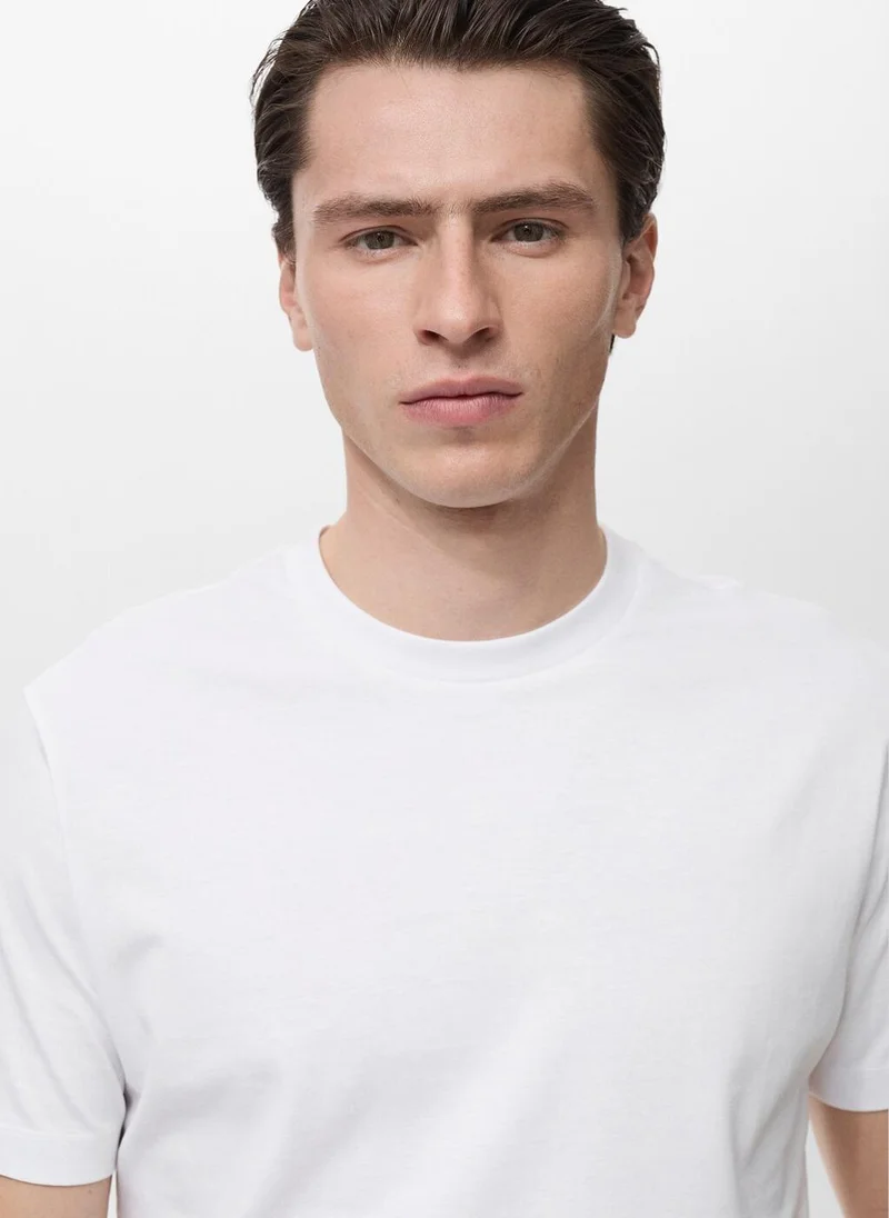 Mango Man cotton slim-fit t-shirt