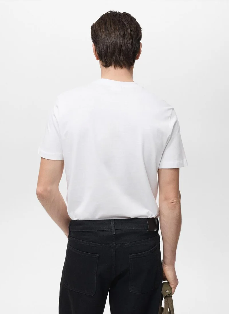 Mango Man cotton slim-fit t-shirt