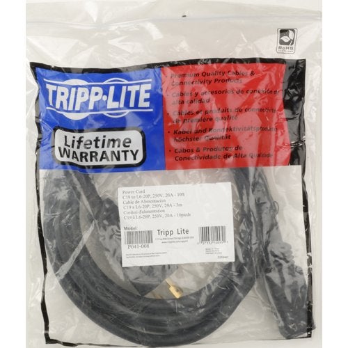 Tripp Lite Heavy-Duty Power Extension Cord 30A, 10AWG (NEMA L6-30P to NEMA L6-30R) 8-ft.(P041-008) - Image 3