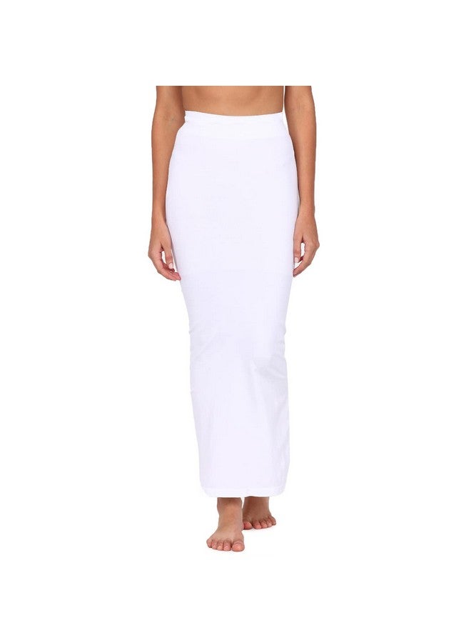 zivame Zivame All Day Seamless Mermaid Saree Shapewear with Removable Drawcord for Women - White1 - Image 1