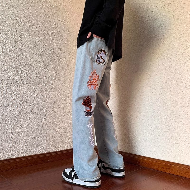 Unisex Casual Daily Denim Jeans - Image 3