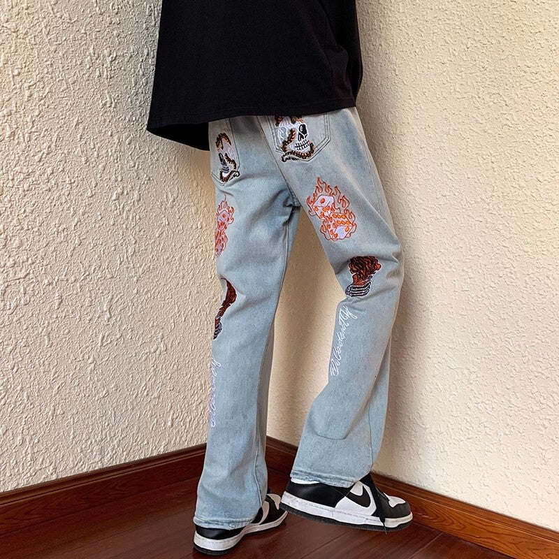 Unisex Casual Daily Denim Jeans - Image 1