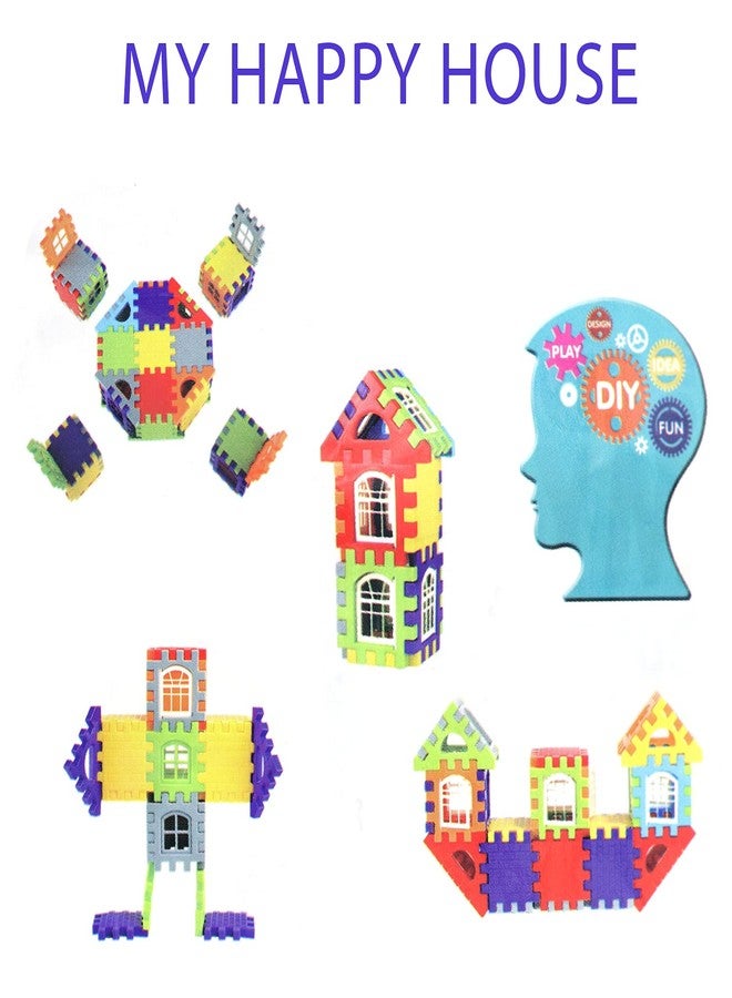HighRoof Building Blocks for Kids,Smart Activity Fun and Learning Assemble Blocks Best Gift Toy Block Game for Kids/Boys/Children (72 pcs Block Learing) - Image 4