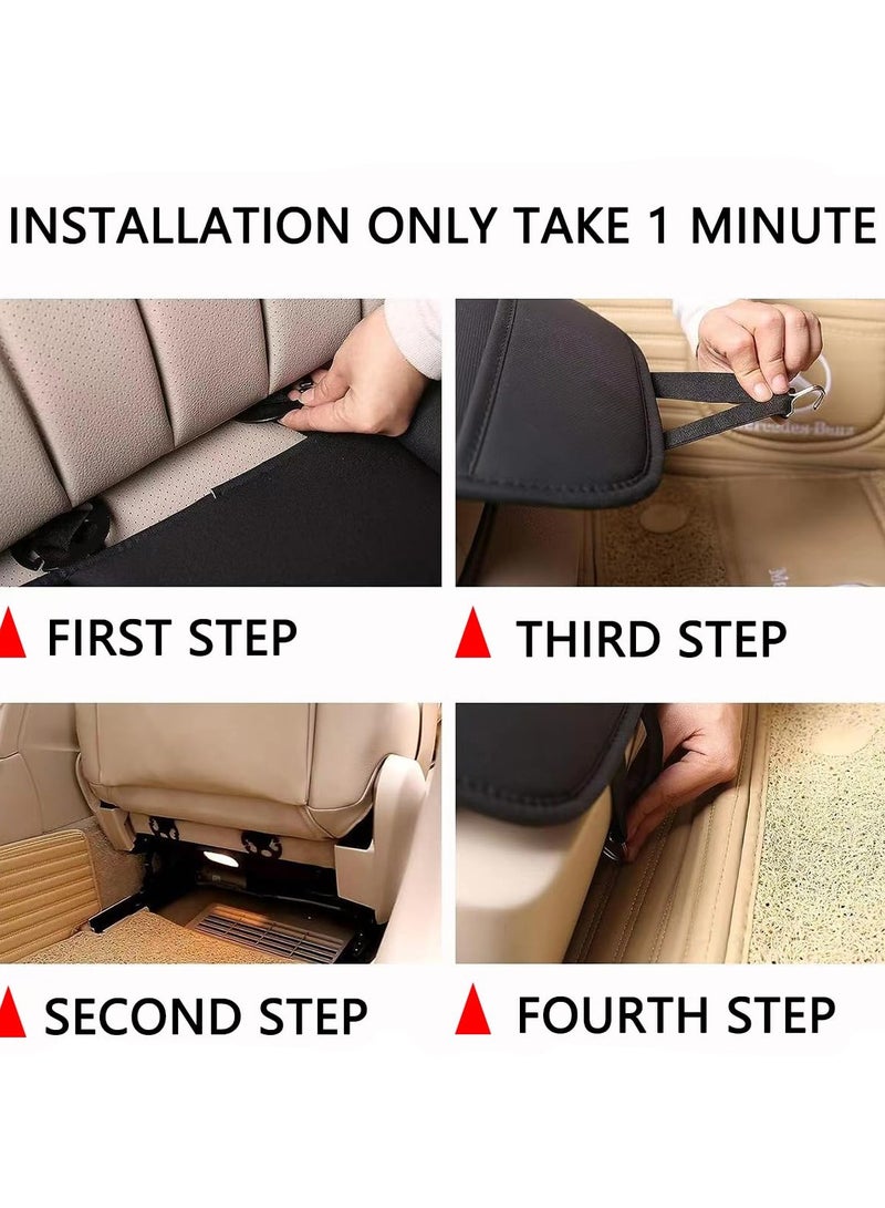 SYOSI 1PCS Luxury Faux Leather Car Seat Cushion, Memory Foam Driver Seat Pad Anti-Slip Universal Auto Seat Cushion Wrap Around Bottom Car Seat Pad Universal for Vehicles Offfice Wheelchair Home - Image 2