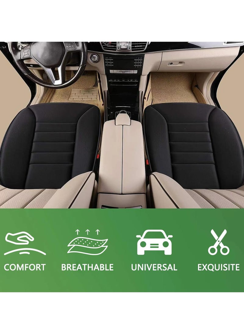 SYOSI 1PCS Luxury Faux Leather Car Seat Cushion, Memory Foam Driver Seat Pad Anti-Slip Universal Auto Seat Cushion Wrap Around Bottom Car Seat Pad Universal for Vehicles Offfice Wheelchair Home - Image 3