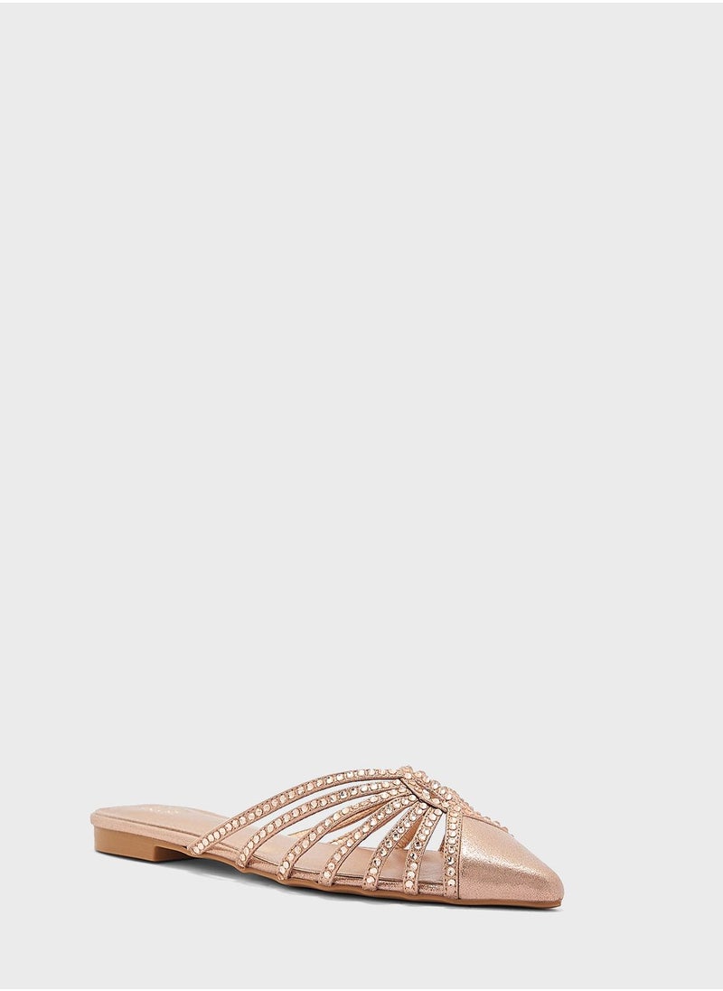 ايلا - Embellished Pointed Slip Ons - Image 1