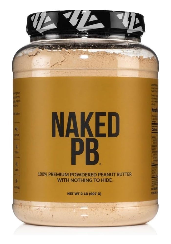 Nakd زبدة الفول السوداني البودرة 2 رطل من مزارع الولايات المتحدة - بالجملة، مكون واحد فقط - فول سوداني محمص، نباتي، بدون إضافات، خالي من المواد الحافظة، بدون ملح، بدون سكر - 76 حصة - نيكيد بي بي - Image 1