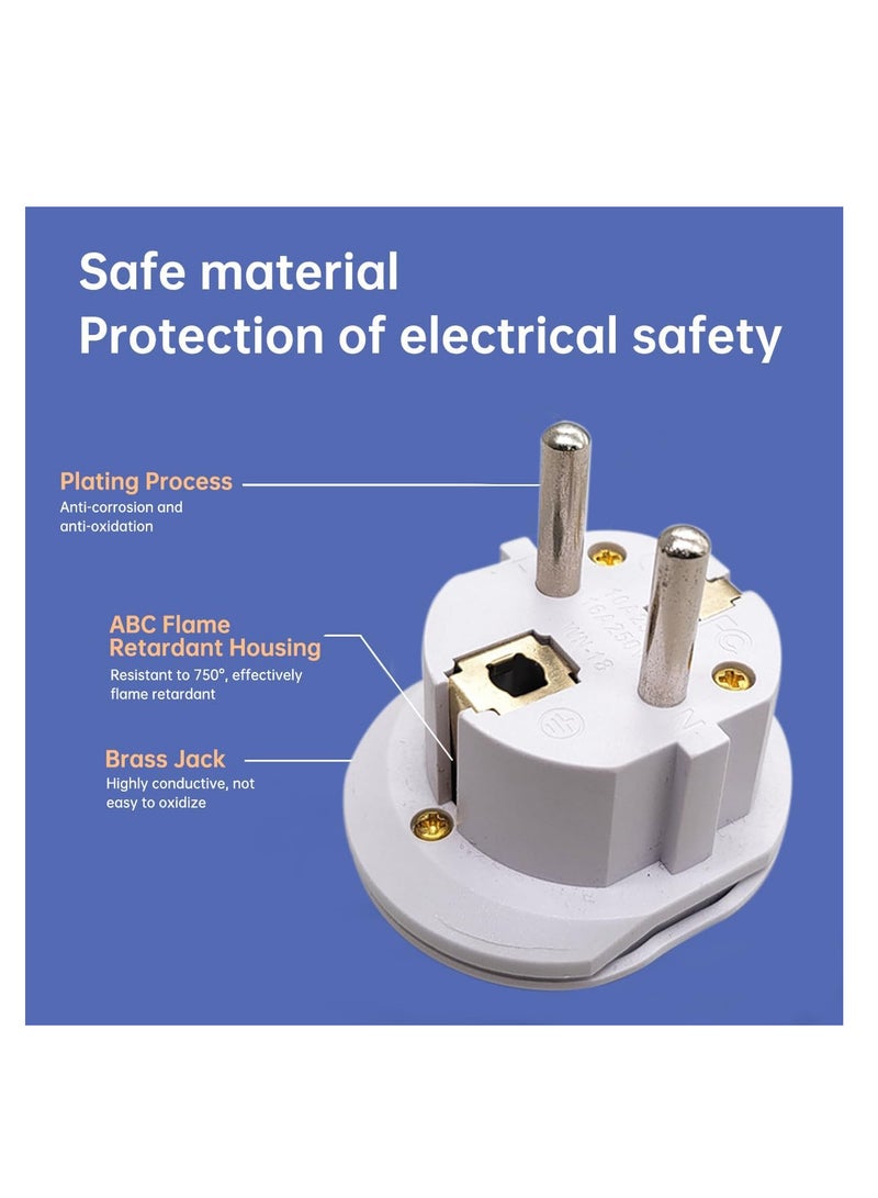 ECVV [4-Piece]Plug Converter, UAE, USA, EU, UK, AU, CN to KSA/EU/Germany Socket, Travel Adapter, Universal Socket Travel Adaptor for Business Trip Holiday Hotel Airport for Cell Phone, Laptop - Image 4