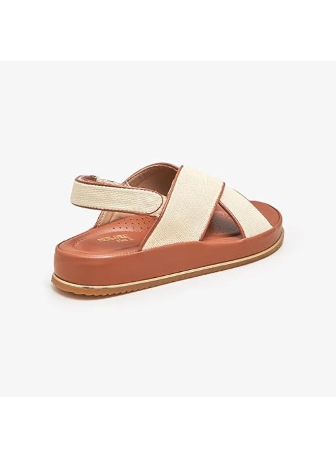 NDURE Women's Soft Glide Criss-Cross Strap Sandals - Image 1