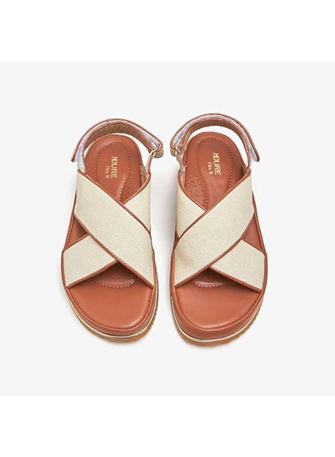 NDURE Women's Soft Glide Criss-Cross Strap Sandals - Image 4