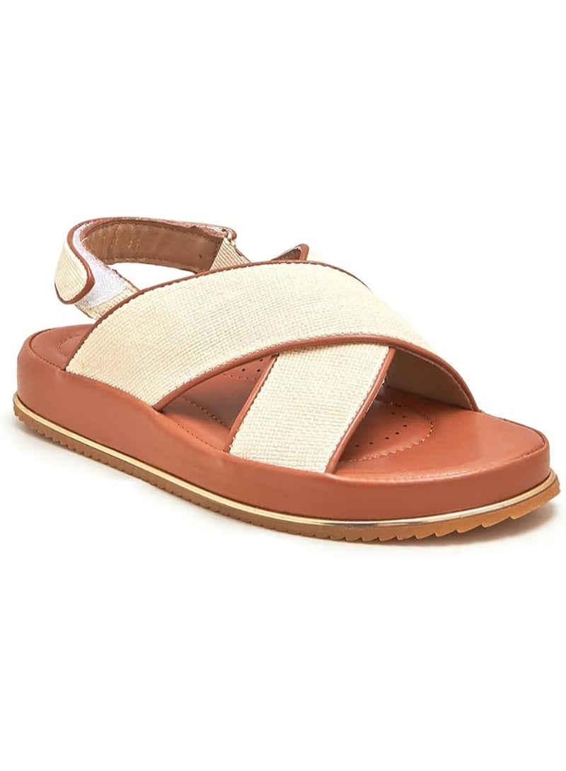 NDURE Women's Soft Glide Criss-Cross Strap Sandals - Image 5